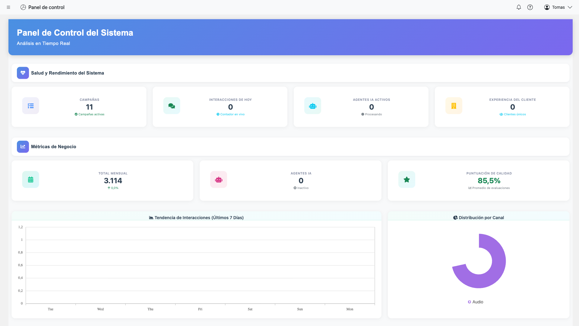 Pagina de configuracion inicial con seleccion de idioma y zona horaria